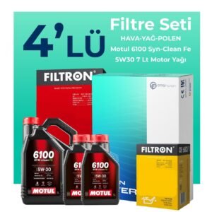 Filtron Jaguar X-Type 2.0 Dizel Filtre Bakım Seti Motul Motor Yağlı (2001-2009) 4 Lü
