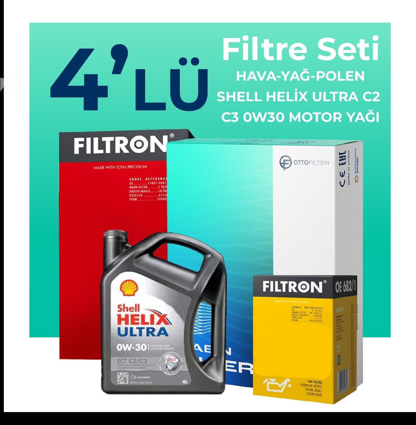 filtron-jeep-compass-1-4-benzin-filtre-bakim-seti-shell-motor-yagli-2017-2021-4-lu-62019 Filtron Jeep Compass 1.4 Benzin Filtre Bakım Seti Shell Motor Yağlı (2017-2021) 4 Lü - Görsel 1