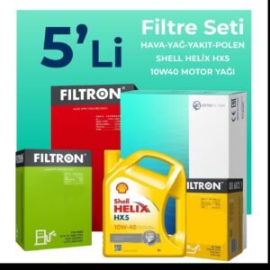 Filtron Jeep Grand Cherokee 2.7 Dizel Filtre Bakım Seti Shell Motor Yağlı (1998-2006) 5 Li