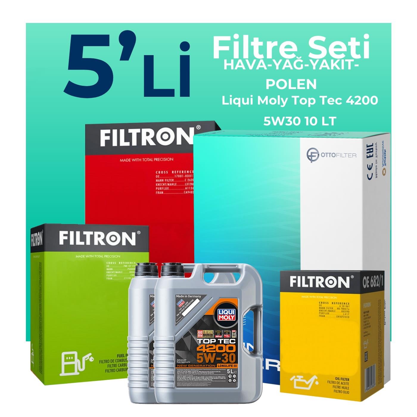 filtron-jeep-grand-cherokee-3-0-dizel-filtre-bakim-seti-liqui-moly-motor-yagli-2005-2011-5-li-128112 Filtron Jeep Grand Cherokee 3.0 Dizel Filtre Bakım Seti Liqui Moly Motor Yağlı (2005-2011) 5 Li - Görsel 1