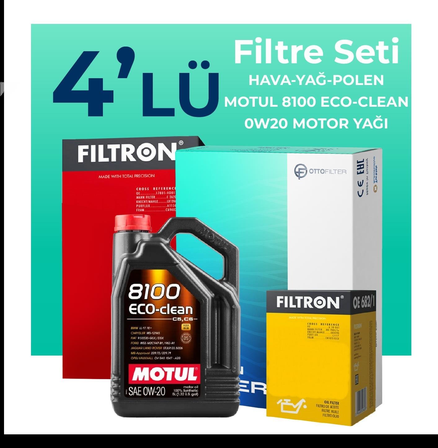 filtron-jeep-renegade-1-5-hybrid-filtre-bakim-seti-motul-motor-yagli-2023-2024-4-lu-68047 Filtron Jeep Renegade 1.5 Hybrid Filtre Bakım Seti Motul Motor Yağlı (2023-2024) 4 Lü - Görsel 1