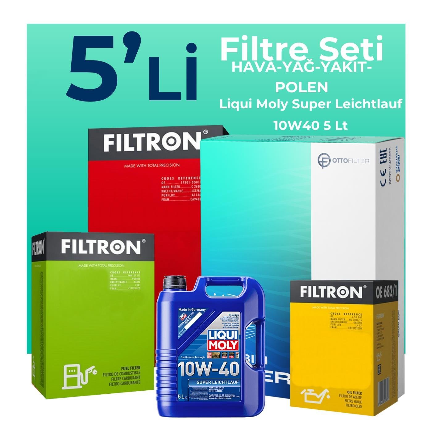 filtron-kia-rio-1-5-dizel-filtre-bakim-seti-liqui-moly-motor-yagli-2007-2011-5-li-128442 Filtron Kia Rio 1.5 Dizel Filtre Bakım Seti Liqui Moly Motor Yağlı (2007-2011) 5 Li - Görsel 1