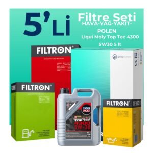 Filtron Mercedes B180 Dizel Filtre Bakım Seti Liqui Moly Motor Yağlı (2013-2018) 5 Li