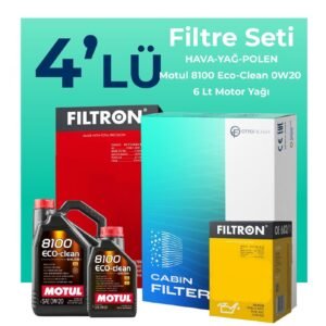 Filtron Mercedes C200 1.5 Hybrid Filtre Bakım Seti Motul Motor Yağlı (2021-2024) 4 Lü