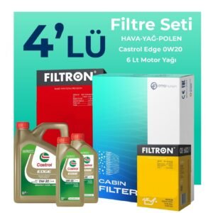 Filtron Mercedes E220 Dizel Filtre Bakım Seti Castrol Motor Yağlı (2023-2025) 4 Lü