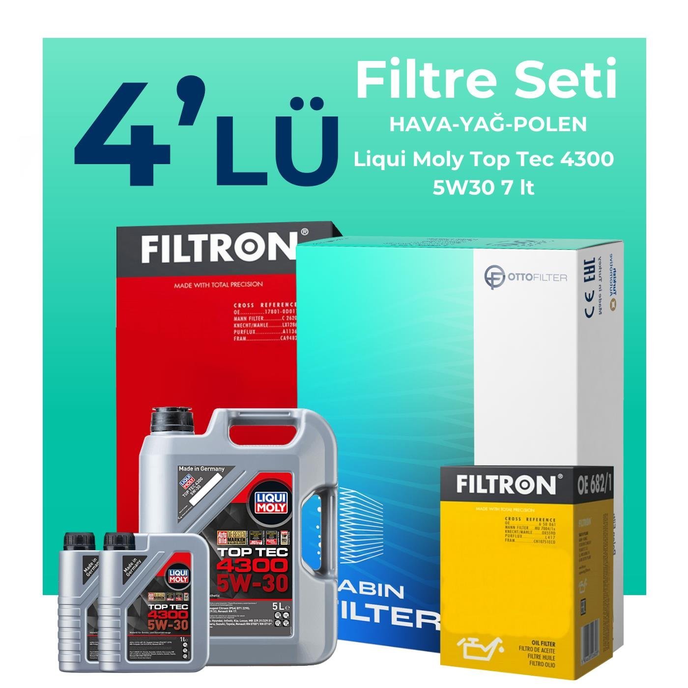filtron-nissan-navara-2-3-dizel-filtre-bakim-seti-liqui-moly-motor-yagli-2015-2021-4-lu-122329 Filtron Nissan Navara 2.3 Dizel Filtre Bakım Seti Liqui Moly Motor Yağlı (2015-2021) 4 Lü - Görsel 1
