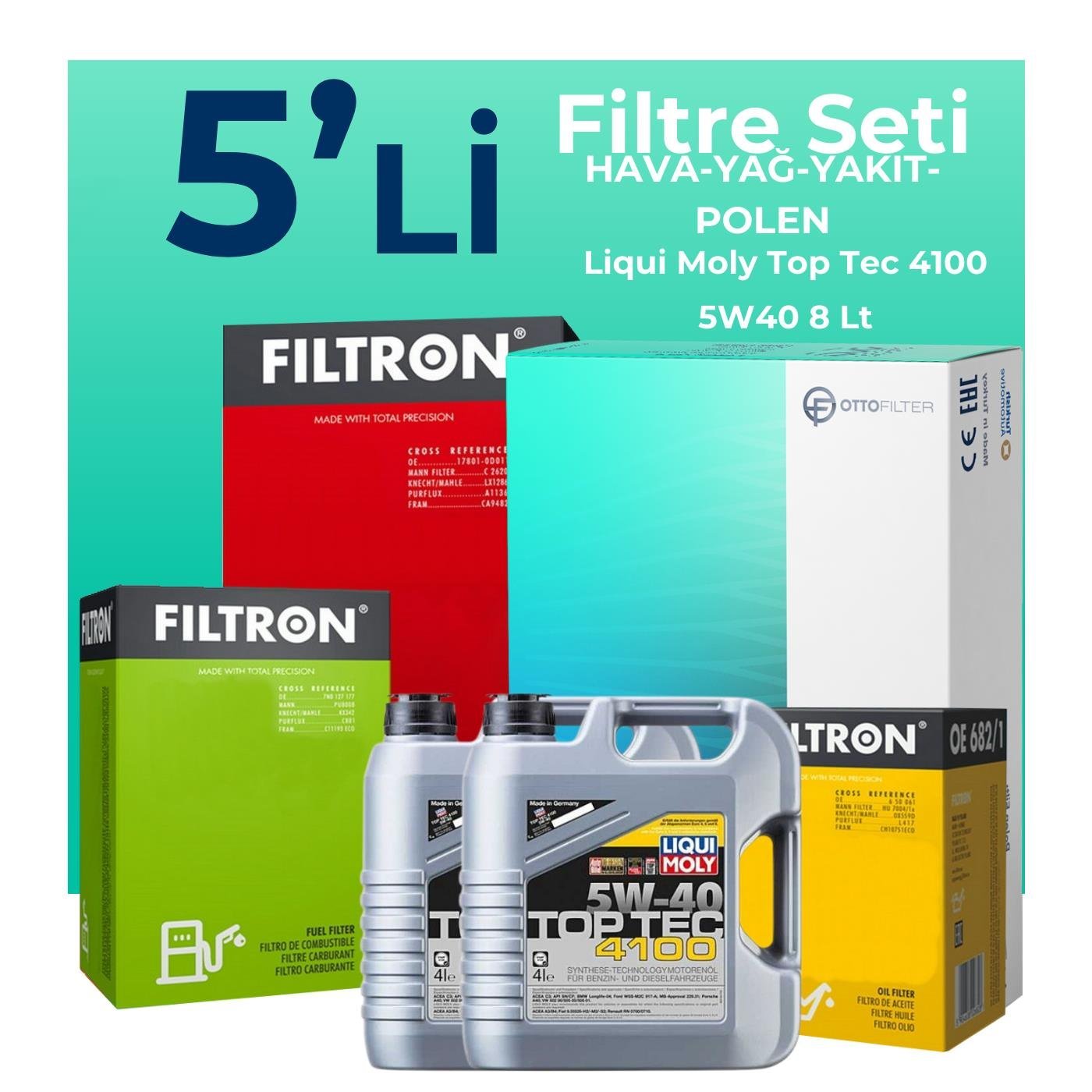 filtron-nissan-qashqai-2-0-dizel-filtre-bakim-seti-liqui-moly-motor-yagli-2007-2013-5-li-122104 Filtron Nissan Qashqai 2.0 Dizel Filtre Bakım Seti Liqui Moly Motor Yağlı (2007-2013) 5 Li - Görsel 1