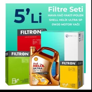 Filtron Opel Insignia 1.5 Dizel Filtre Bakım Seti Shell Motor Yağlı (2018-2023) 5 Li
