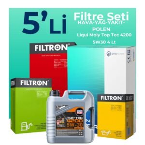 Filtron Opel Meriva 1.3 Dizel Filtre Bakım Seti Liqui Moly Motor Yağlı (2011-2013) 5 Li