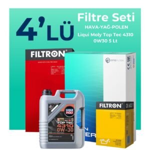 Filtron Peugeot 3008 1.6 BlueHDi Dizel Filtre Bakım Seti Liqui Moly Motor Yağlı (2016-2019) 4 Lü