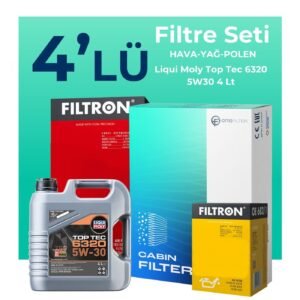 Filtron Peugeot 5008 1.5 Dizel Filtre Bakım Seti Liqui Moly Motor Yağlı (2018-2024) 4 Lü