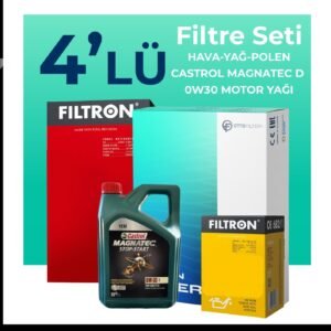 Filtron Peugeot Boxer 2.0 Dizel BlueHDi Filtre Bakım Seti Castrol Motor Yağlı (2015-2020) 4 Lü