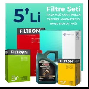 Filtron Peugeot Boxer 2.2 Dizel BLUEHDi Filtre Bakım Seti Castrol Motor Yağlı (2019-2024) 5 Li