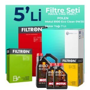 Filtron Peugeot Boxer 2.2 Dizel BLUEHDi Filtre Bakım Seti Motul Motor Yağlı (2019-2024) 5 Li