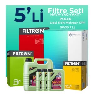 Filtron Peugeot Boxer 2.2 Dizel Filtre Bakım Seti Liqui Moly Motor Yağlı (2014-2016) 5 Li