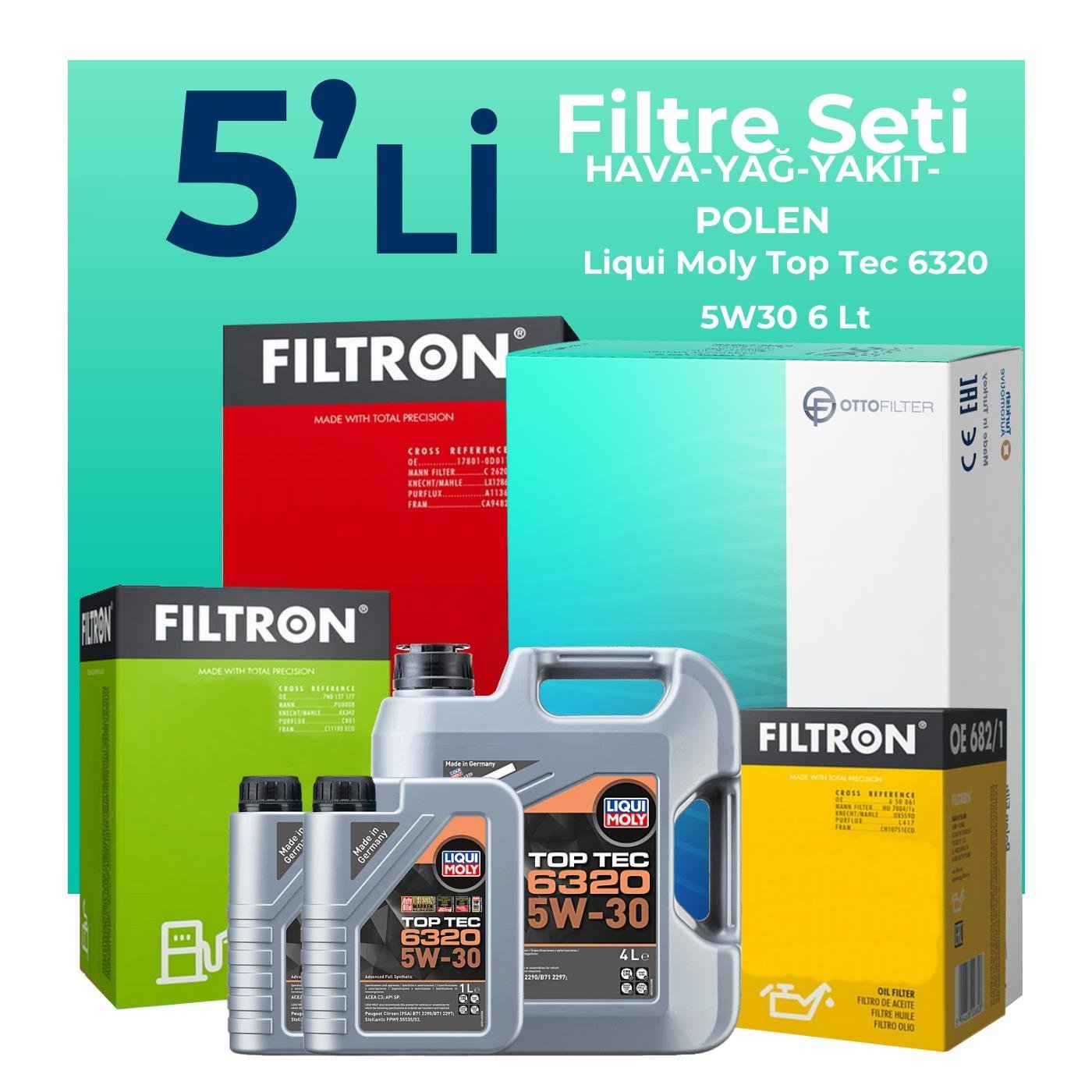 filtron-peugeot-expert-1-5-dizel-filtre-bakim-seti-liqui-moly-motor-yagli-2017-2025-5-li-122644 Filtron Peugeot Expert 1.5 Dizel Filtre Bakım Seti Liqui Moly Motor Yağlı (2017-2025) 5 Li - Görsel 1