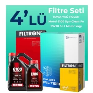 Filtron Peugeot Expert 1.5 Dizel Filtre Bakım Seti Motul Motor Yağlı (2017-2025) 4 Lü