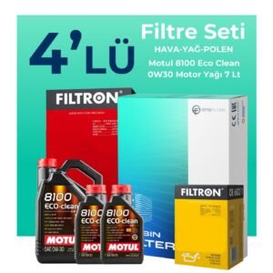 Filtron Range Rover Sport 2.0 Dizel Filtre Bakım Seti Motul Motor Yağlı (2017-2019) 4 Lü