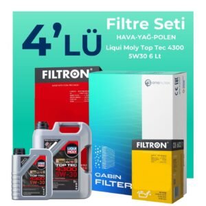 Filtron Renault Clio 1.3 Benzin TCe Filtre Bakım Seti Liqui Moly Motor Yağlı (2019-2022) 4 Lü