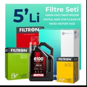 Filtron Renault Master 2.3 Dizel Filtre Bakım Seti Motul Motor Yağlı (2011-2021) 5 Li