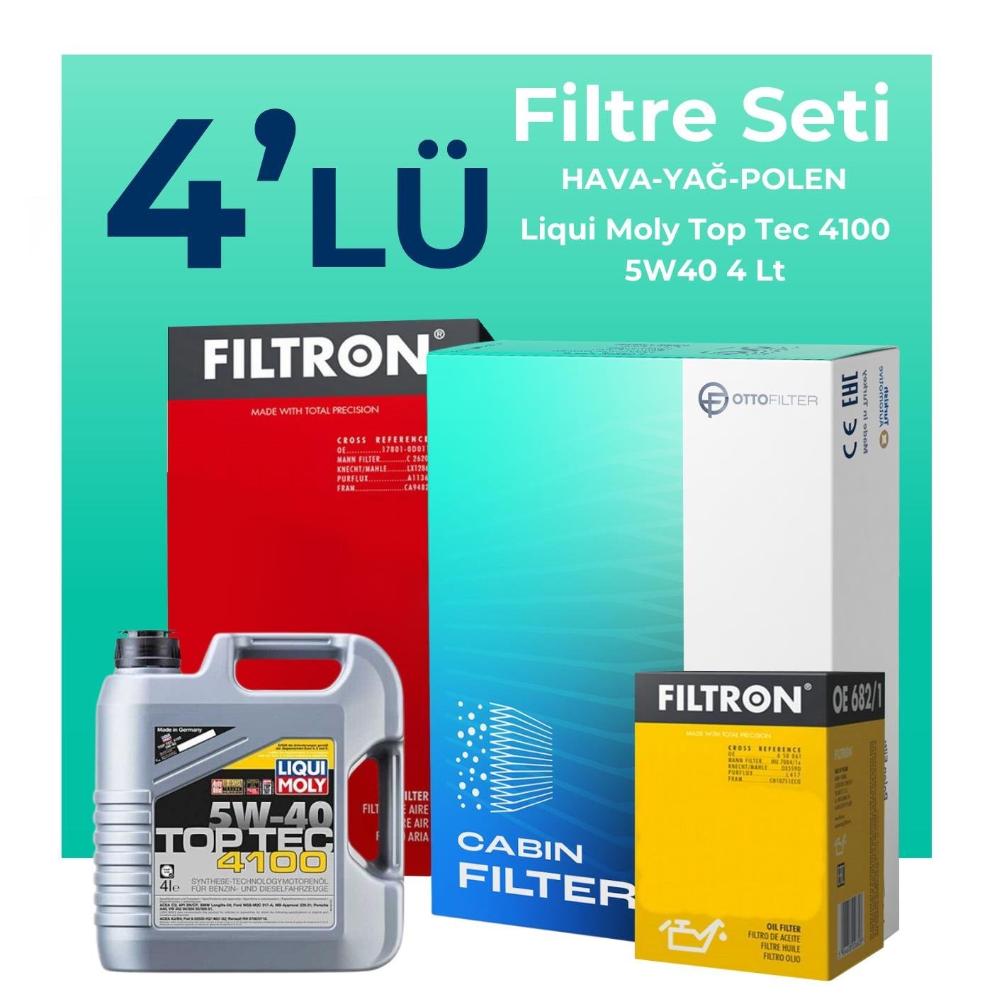 filtron-renault-symbol-0-9-benzin-tce-filtre-bakim-seti-liqui-moly-motor-yagli-2014-2021-4-lu-122138 Filtron Renault Symbol 0.9 Benzin TCe Filtre Bakım Seti Liqui Moly Motor Yağlı (2014-2021) 4 Lü - Görsel 1