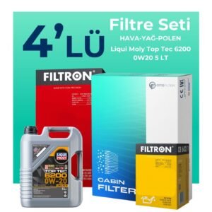 Filtron Seat Leon 1.5 TSi Filtre Bakım Seti Liqui Moly Motor Yağlı (2020-2024) 4 Lü