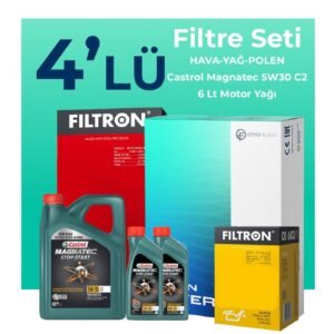 Filtron Subaru Outback 3.0 Filtre Bakım Seti Castrol Motor Yağlı (2003-2010) 4 Lü