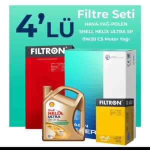 Filtron Suzuki Vitara 1.4 Hybrid Filtre Bakım Seti Shell Motor Yağlı (2019-2024) 4 Lü