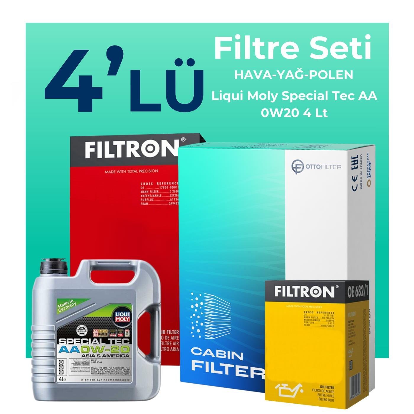 filtron-suzuki-vitara-1-6-filtre-bakim-seti-liqui-moly-motor-yagli-2015-2021-4-lu-121948 Filtron Suzuki Vitara 1.6 Filtre Bakım Seti Liqui Moly Motor Yağlı (2015-2021) 4 Lü - Görsel 1