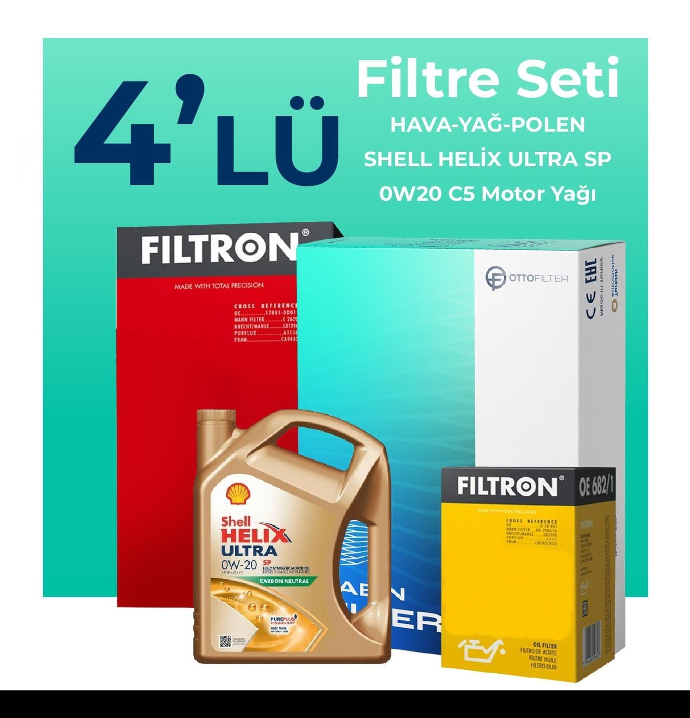 filtron-suzuki-vitara-1-6-filtre-bakim-seti-shell-motor-yagli-2015-2021-4-lu-104622 Filtron Suzuki Vitara 1.6 Filtre Bakım Seti Shell Motor Yağlı (2015-2021) 4 Lü - Görsel 1