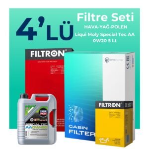 Filtron Toyota Corolla 1.8 Hybrid Filtre Bakım Seti Liqui Moly Motor Yağlı (2018-2022) 4 Lü