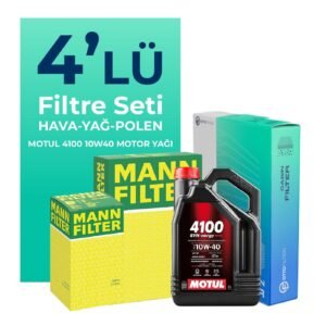 MANN Alfa Romeo 147 1.6 TS Filtre Bakım Seti Motul Motor Yağlı (2001-2010) 4 Lü