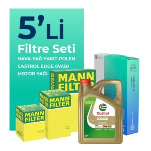 MANN Audi A4 40 TDi Filtre Bakım Seti Castrol Motor Yağlı (2020-2024) 5 Li