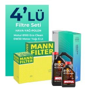 MANN Audi A4 40 TDi Filtre Bakım Seti Motul Motor Yağlı (2020-2024) 4 Lü