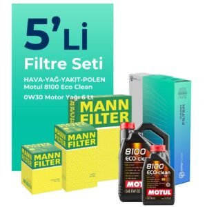 MANN Audi A4 40 TDi Filtre Bakım Seti Motul Motor Yağlı (2020-2024) 5 Li
