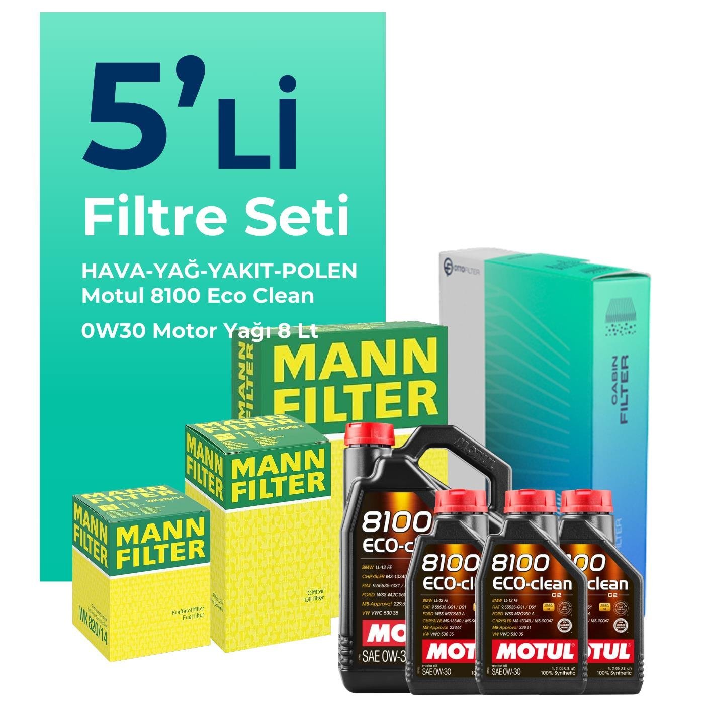 mann-citroen-jumpy-2-0-dizel-filtre-bakim-seti-motul-motor-yagli-2017-2024-5-li-119944 MANN Citroen Jumpy 2.0 Dizel Filtre Bakım Seti Motul Motor Yağlı (2017-2024) 5 Li - Görsel 1