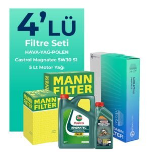 MANN Fiat 500L 1.6 Dizel Filtre Bakım Seti Castrol Motor Yağlı (2012-2018) 4 Lü