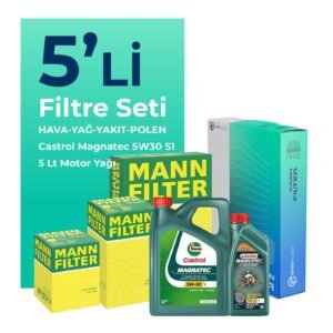 MANN Fiat 500L 1.6 Dizel Filtre Bakım Seti Castrol Motor Yağlı (2012-2018) 5 Li