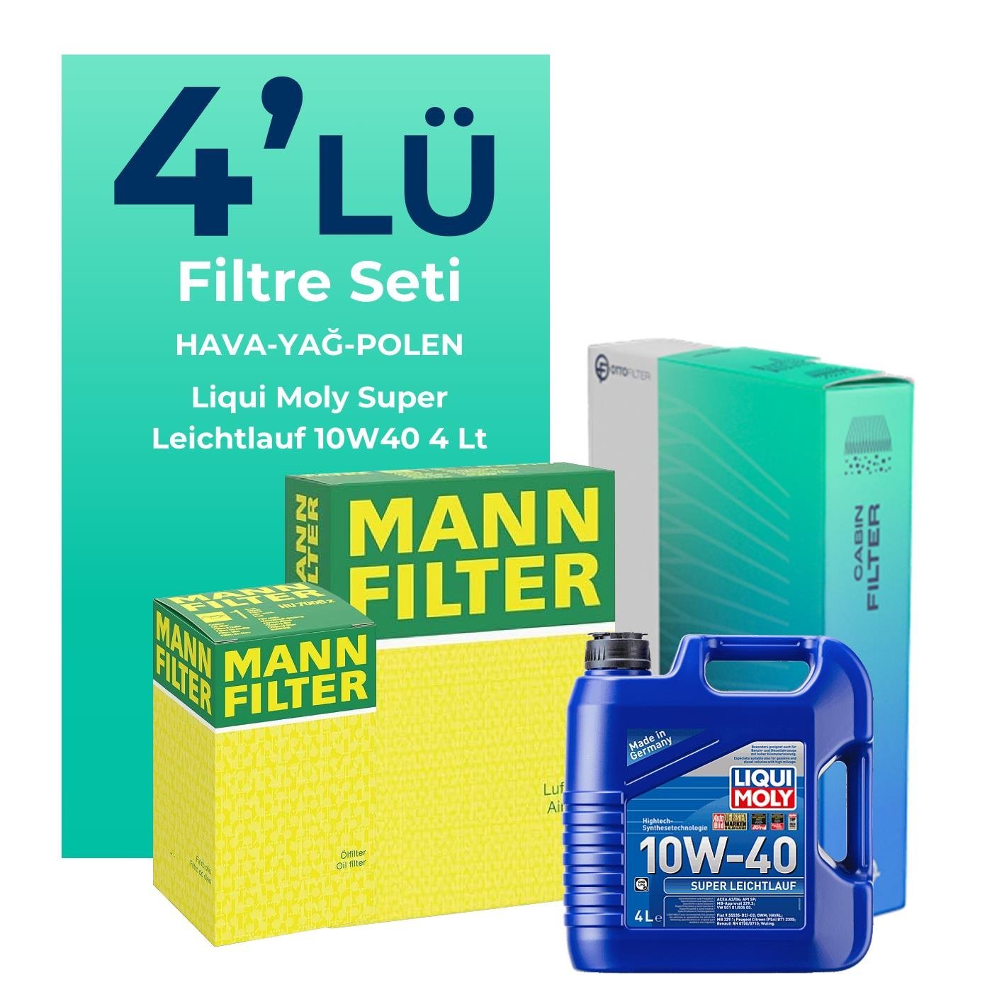 mann-fiat-albea-1-2-benzinli-filtre-bakim-seti-liqui-moly-motor-yagli-2002-2008-4-lu-122096 MANN Fiat Albea 1.2 Benzinli Filtre Bakım Seti Liqui Moly Motor Yağlı (2002-2008) 4 Lü - Görsel 1