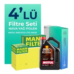 MANN Fiat Egea 1.0 Benzin Filtre Bakım Seti Motul Motor Yağlı (2021-2024) 4 Lü