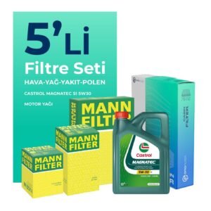 MANN Fiat Egea 1.3 Dizel Filtre Bakım Seti Castrol Motor Yağlı (2015-2018) 5 Li