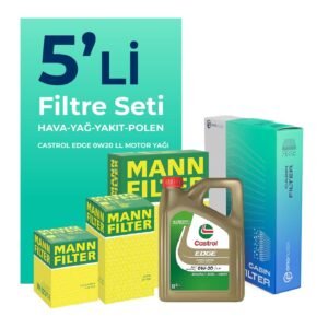 MANN Fiat Egea 1.3 Dizel Filtre Bakım Seti Castrol Motor Yağlı (2019-2023) 5 Li