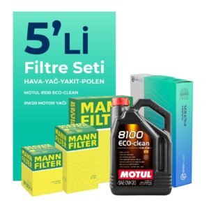 MANN Fiat Egea 1.3 Dizel Filtre Bakım Seti Motul Motor Yağlı (2019-2023) 5 Li