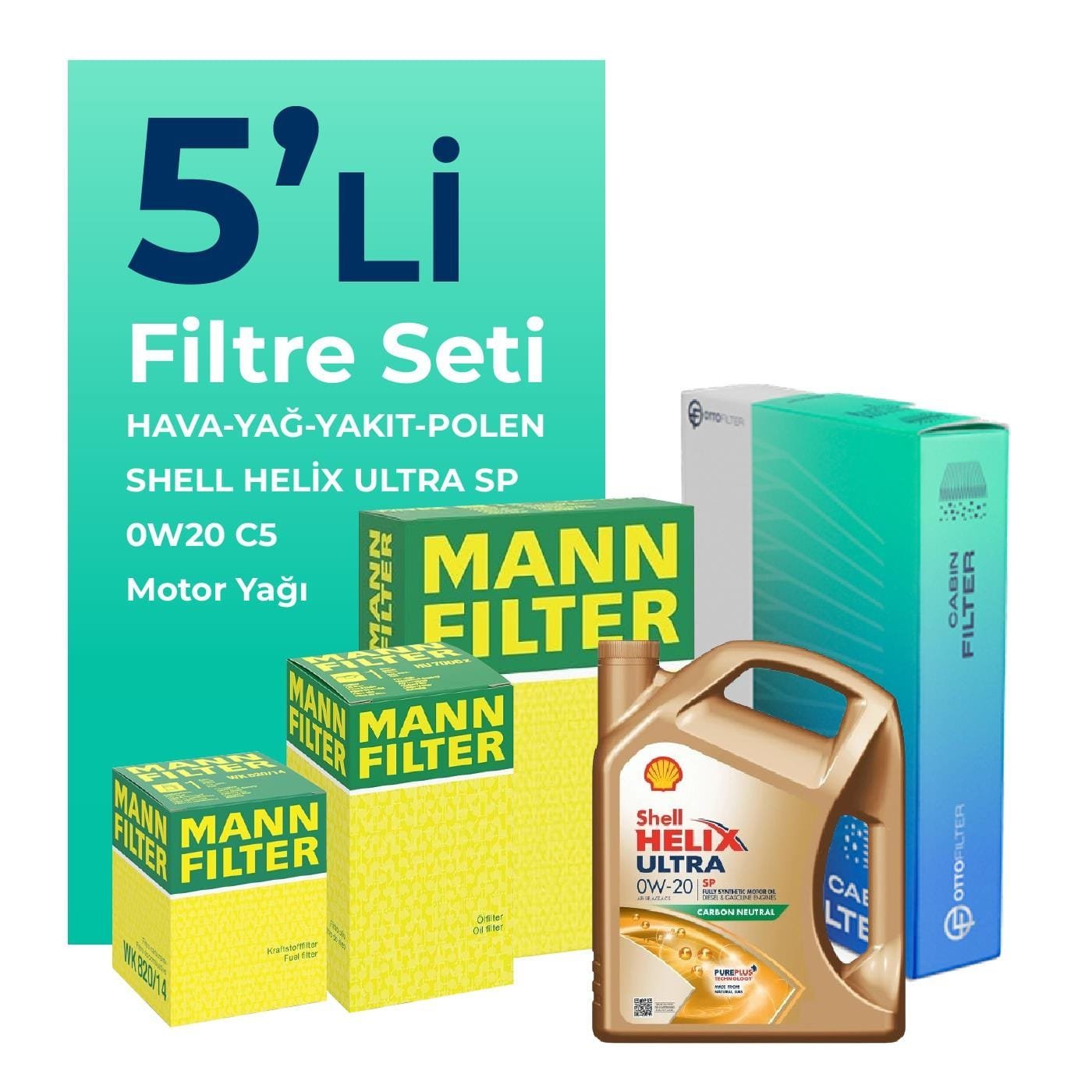 mann-fiat-egea-1-3-dizel-filtre-bakim-seti-shell-motor-yagli-2019-2023-5-li-104751 MANN Fiat Egea 1.3 Dizel Filtre Bakım Seti Shell Motor Yağlı (2019-2023) 5 Li - Görsel 1