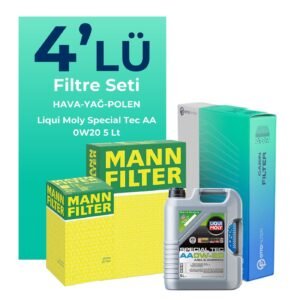 MANN Fiat Egea 1.5 Benzin Filtre Bakım Seti Liqui Moly Motor Yağlı (2022-2024) 4 Lü