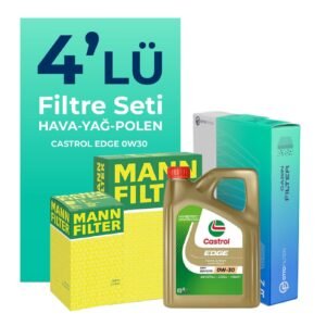 MANN Fiat Egea 1.6 Dizel Filtre Bakım Seti Castrol Motor Yağlı (2015-2023) 4 Lü