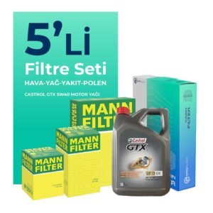 MANN Fiat Idea 1.3 Dizel Filtre Bakım Seti Castrol Motor Yağlı (2004-2010) 5 Li