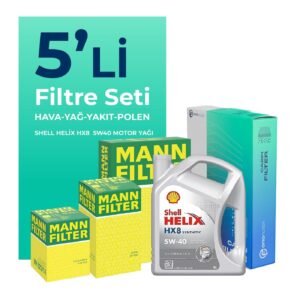 MANN Fiat Idea 1.3 Dizel Filtre Bakım Seti Shell Motor Yağlı (2004-2010) 5 Li