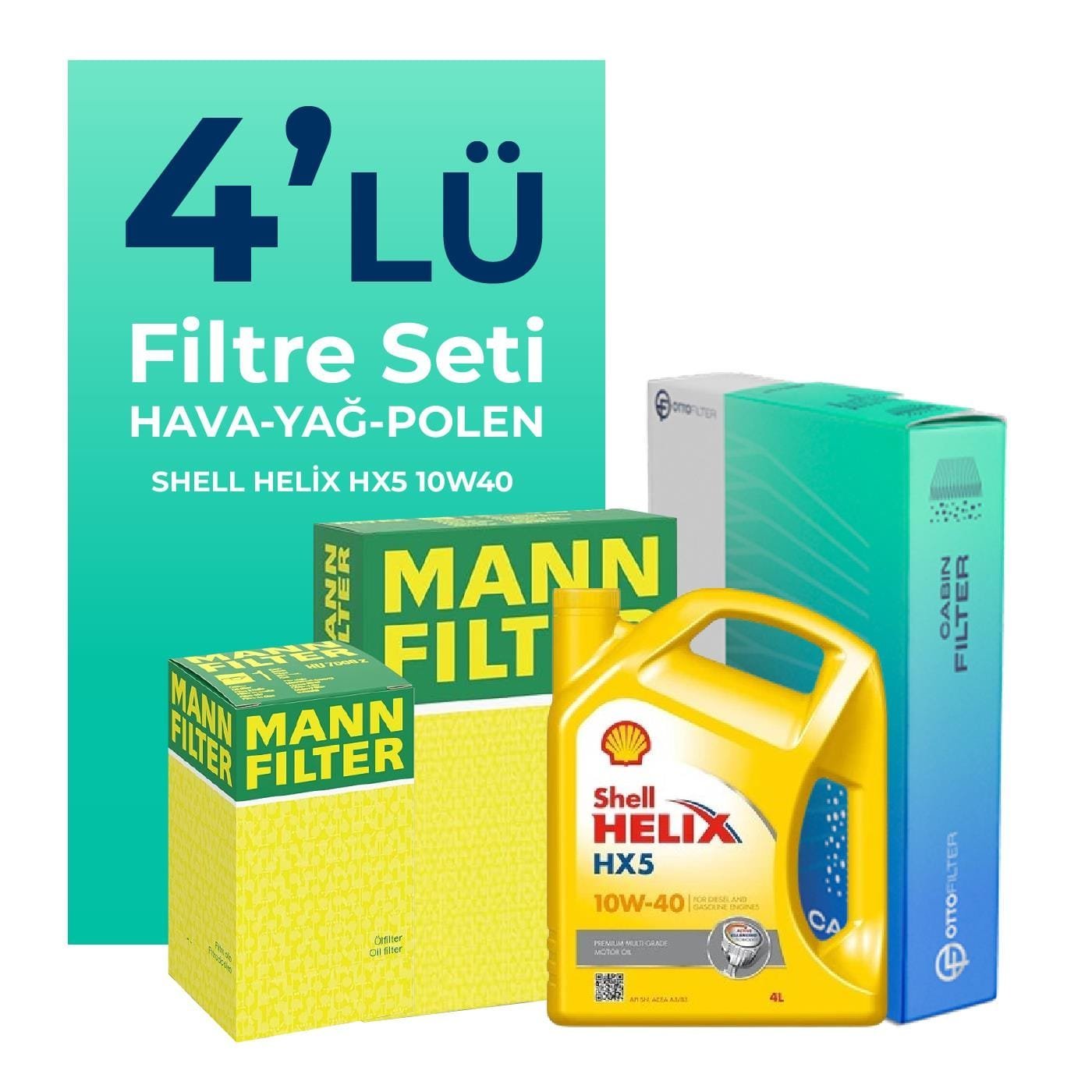 mann-fiat-siena-1-6-benzinli-filtre-bakim-seti-shell-motor-yagli-1998-2006-4-lu-65487 MANN Fiat Siena 1.6 Benzinli Filtre Bakım Seti Shell Motor Yağlı (1998-2006) 4 Lü - Görsel 1