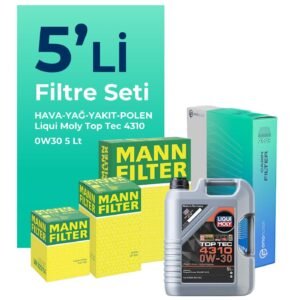 MANN Ford C-MAX 1.5 Dizel Filtre Bakım Seti Liqui Moly Motor Yağlı (2015-2019) 5 Li